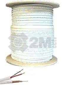 SIAMESE-500-WHT 500 Feet White Siamese Coaxial Cable - 2MCCTV