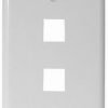 Double port Smooth face wall plate-0