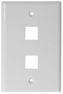 Double port Smooth face wall plate-0