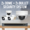 4 Camera Surveillance System - 2 Dome and 2 bullet camera surveillance system