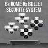 Mid-size Surveillance Systems - 16 Fixed Domes/Bullets Cameras and NVR