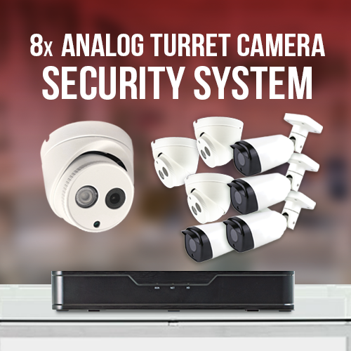 4 Turret and 4 Bullet Surveillance System